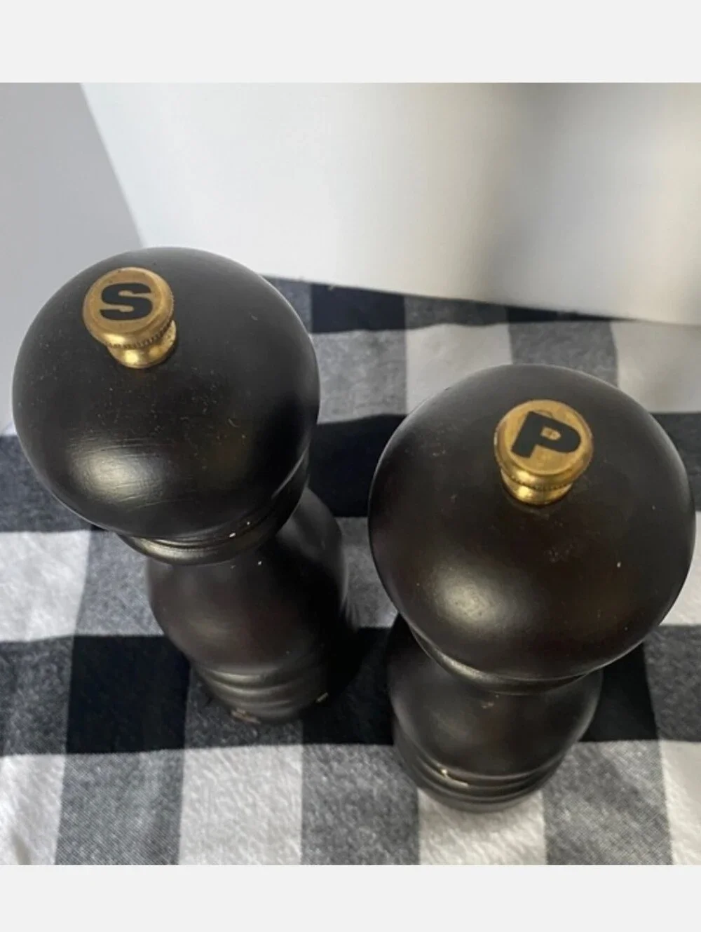 Peugeot Dark Brown and Gold Salt and Pepper Mills